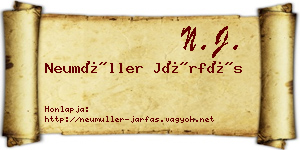 Neumüller Járfás névjegykártya